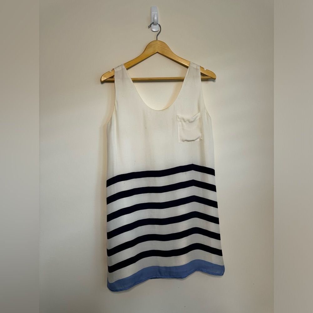 Joie Striped Dress in Blue Violet Large